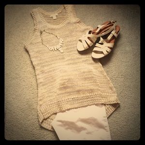 Saint Tropez West hi-lo tunic sweater tank